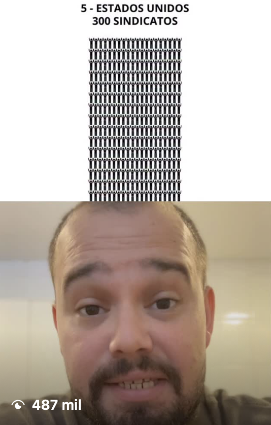 Print de um vídeo viral de aluno da Escola do Criador