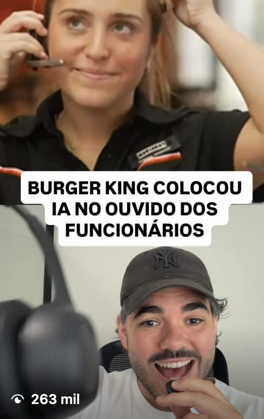 Print de um vídeo viral de aluno da Escola do Criador